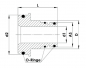 Preview: RAU Adapter 2" to plug-in fitting AS40 for 5-way ball valve