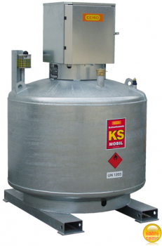 Cemo KS-MOBIL doppelwandig 980 Liter mit Pumpenschrank