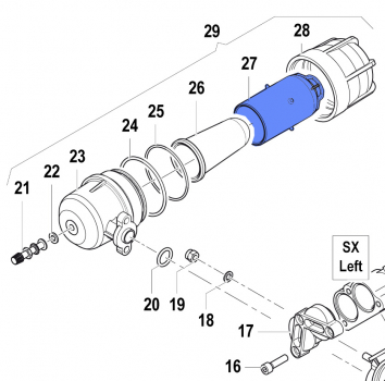 Membranstützkappe 0460002800 für Comet Pumpe APS 96