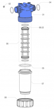 Arag Filter Body Series 326 with T5 male connection