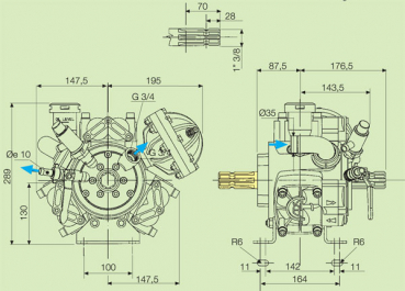 Comet Hochdruckpumpe APS 71 - 50 bar