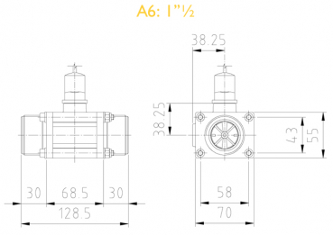 Polmac Durchflussmesser Turbo Flow, Gewindeanschluss, Details