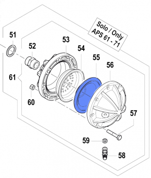 Membrane Druckspeicher 1800003400 für Comet Pumpen APS 101-121