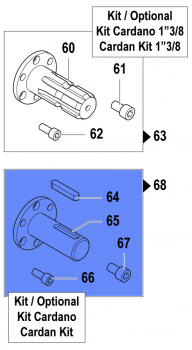 Zylindrischer Schaft Kit 5003001400 für Comet Pumpen APS 31-41