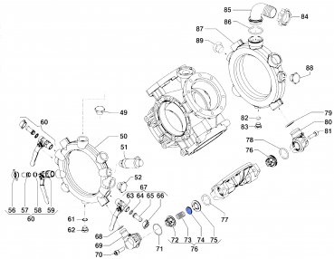 Druck-Saugv. 3604003100  für Comet Pumpen IDS 1501-1701-2001