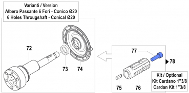 Schraube 3609002100 für Comet Pumpen APS 31-41