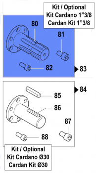 Zapfwellen-Kit 5003000700 für Comet Pumpen APS 51-61-71