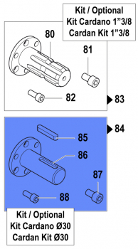 Zylindrischer Schaft Kit 5003001400 für Comet Pumpen APS 51-61-71