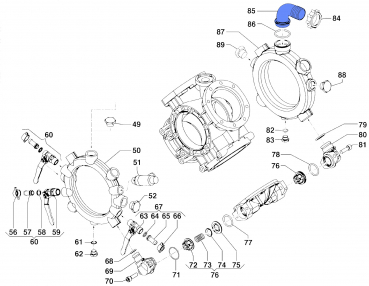 Sauganschluss 90° 2801008500 für Comet Pumpe IDS 1501