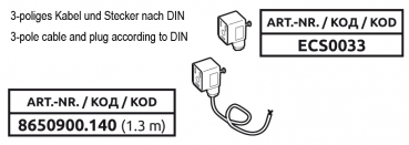 Arag Cable and plug 3-pole