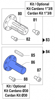 Zylindrische Welle 0027001700 für Comet Pumpen APS 51-61-71