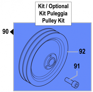 Riemenscheiben Kit 5001004300 für Comet Pumpe APS 96