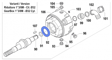 Öldichtung 0019004900 für Comet Pumpen APS 101-121