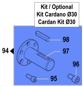 Zylindrischer Schaft Kit 5003001400 für Comet Pumpe APS 96