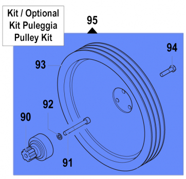 Riemenscheiben Kit 5001007100 für Comet Pumpe APS 145