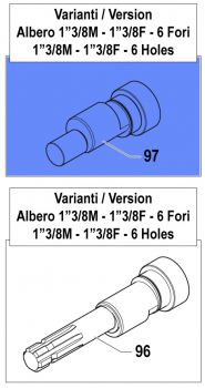 Welle 6 Loch 0001032200 für Comet Pumpe APS 71