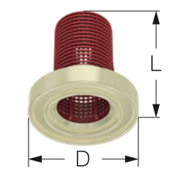 Preview: Lechler Düsenfilter aus POM mit Formdichtung