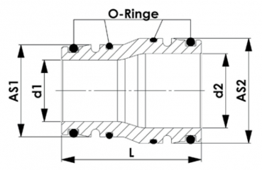 Rau plug-in fittings AS50 to AS40