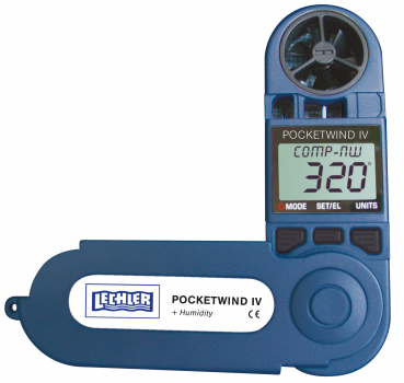 Windmesser mit Thermometer und Luftfeuchte-Sensor
