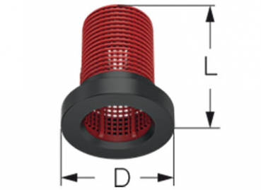 Preview: Lechler Düsenfilter aus POM mit Formdichtung System TWISTLOC