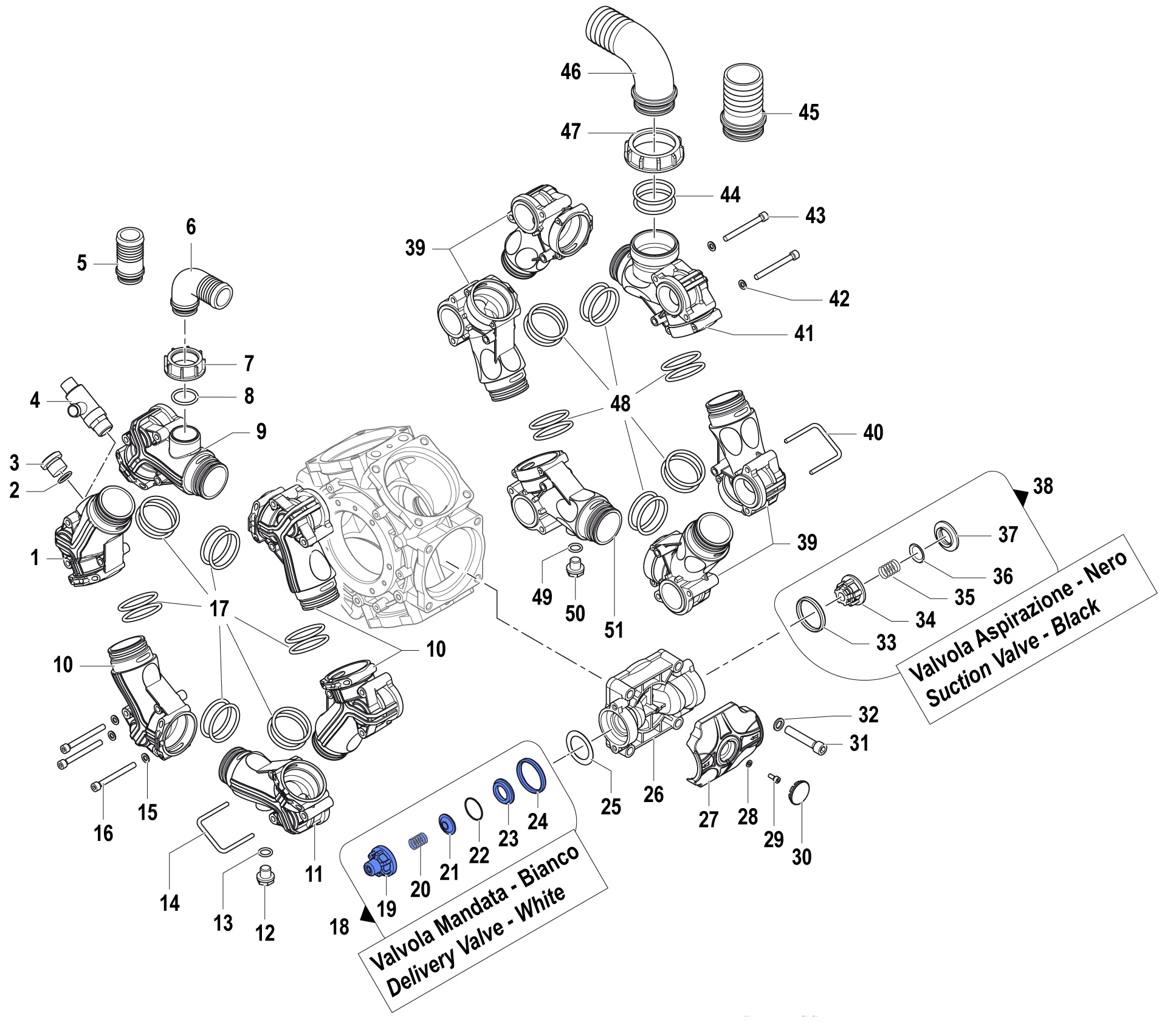 Comet Ventil Kit Druckseite 1220004200 für BPS 300