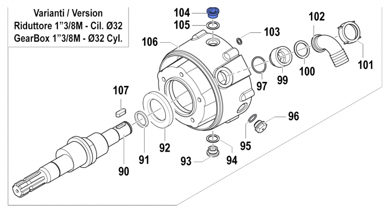 Plug 3200000100 for Comet Pumps APS 101-121
