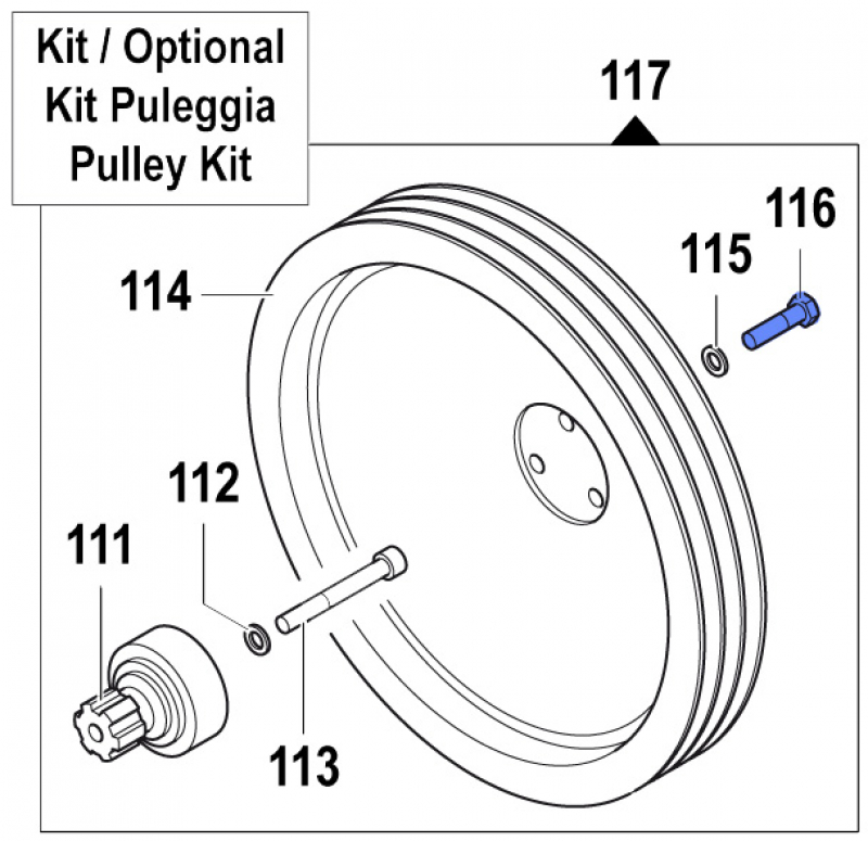 Screw 3609000900 for Comet Pumps APS 101-121