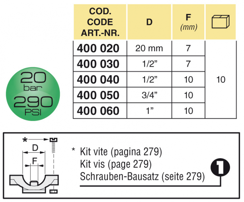 Arag Düsenhalter einfach mit Schelle 4002