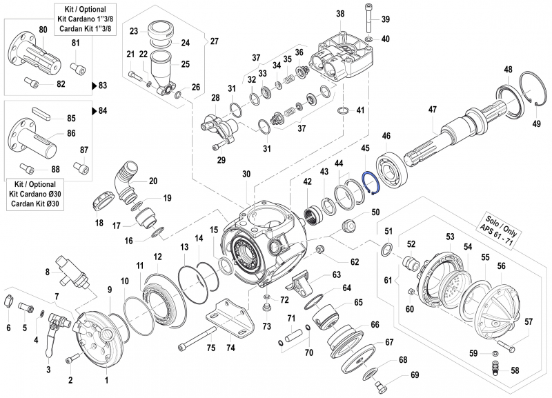 Schließring 3019000100 für Comet Pumpen APS 51-61-71