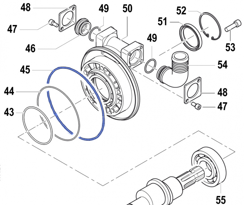 O-Ring 1210035900 für Comet Pumpen APS 101-121