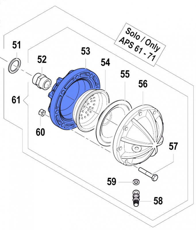 Druckspeicher 0002003100 für Comet Pumpen APS 61-71