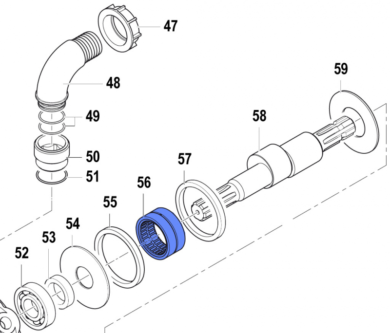 Rollenlager 0437007600 für Comet Pumpe APS 145