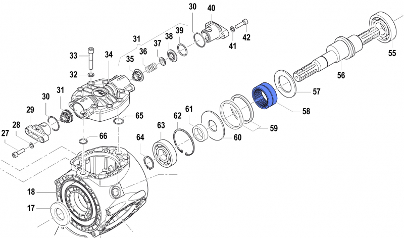 Rollenlager 0437000400 für Comet Pumpen APS 101-121