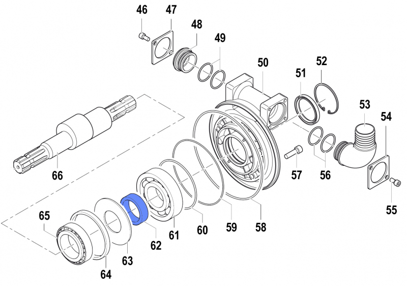 Spacer 0601022400 for Comet Pumps APS 141 - 166