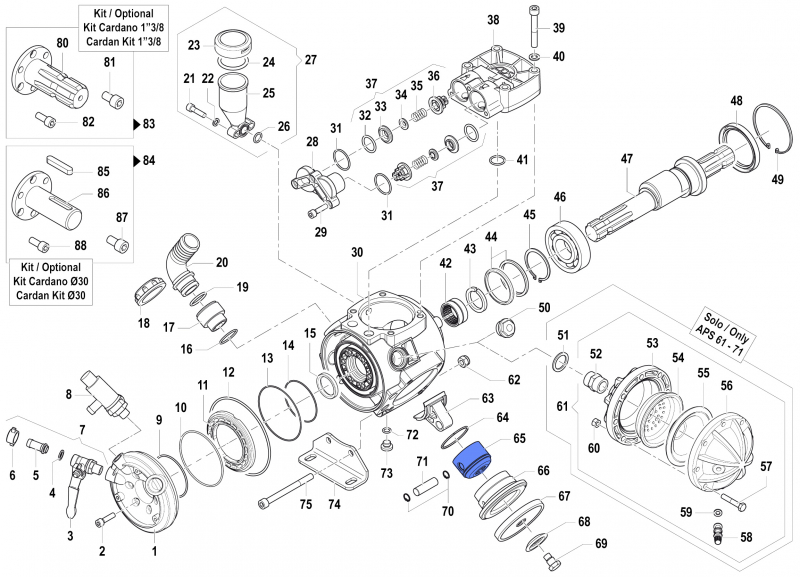 Kolben 2409006700 für Comet Pumpen APS 51-61-71