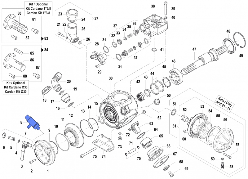 Sicherheitsventil-Kit 1219005100 für Comet Pumpe APS 71