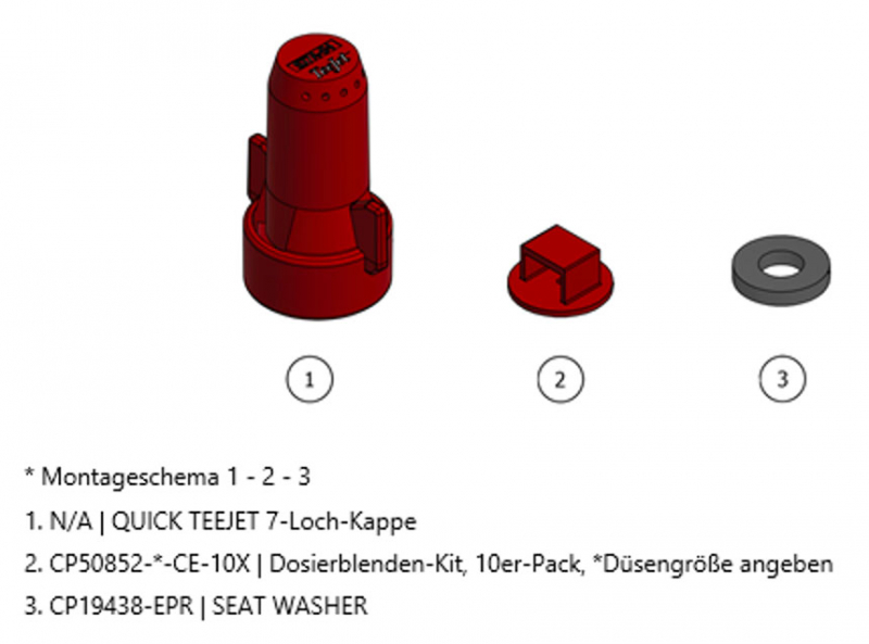 TeeJet Reparatur-Kit Flüssigdüngerdüse SJ7A | 10 Stück