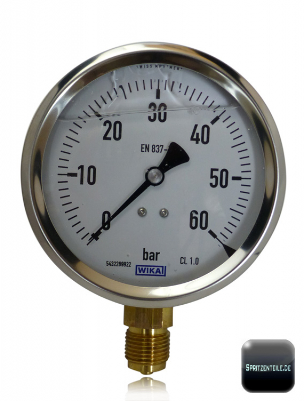 Wika Druck-Manometer 40 bar Armatur Glyzerin EN 837-1 G 1/4