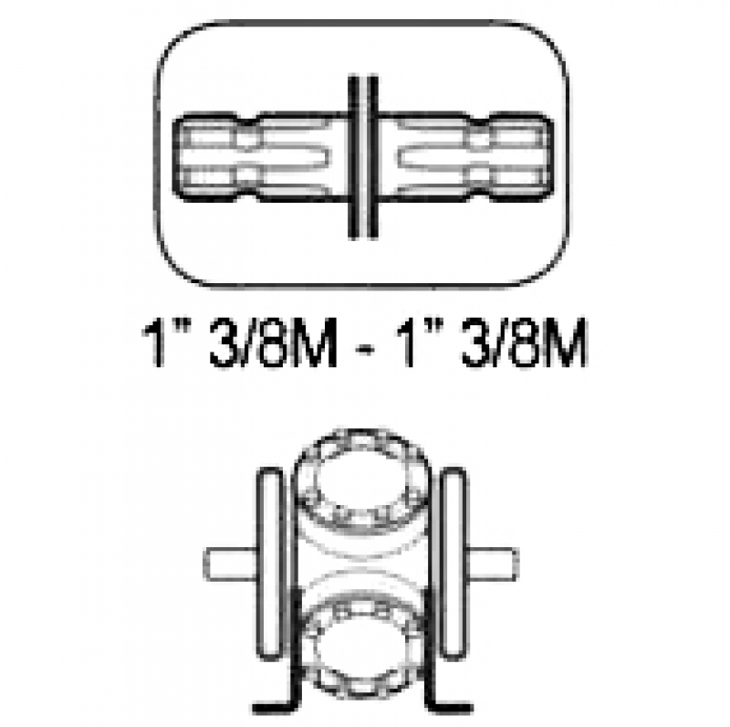 Connection variant PTO shaft both sides