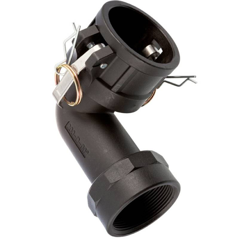 Kamlok Mutterteil mit Bogen 90° und Innengewinde