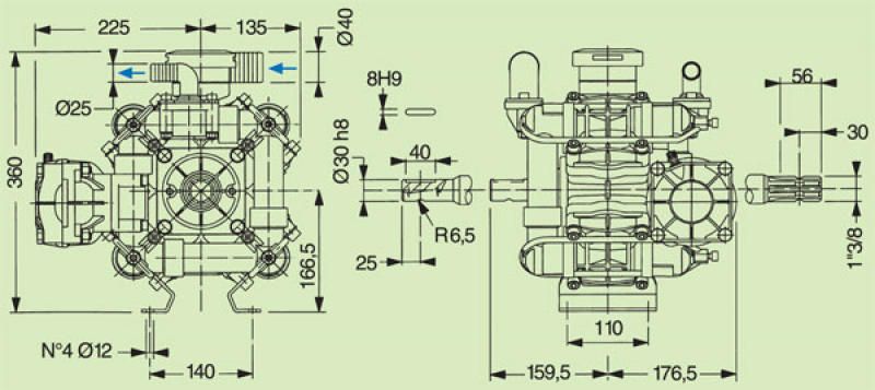 Schema Membranpumpe